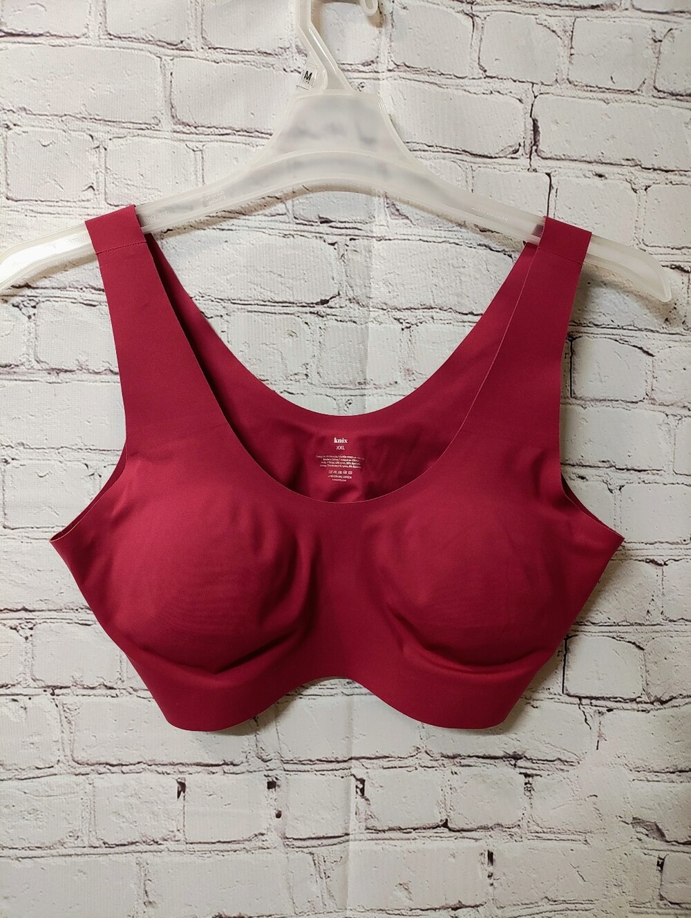 Knix Luxe Lift Seamless Burgundy 2XL  Sports Bra Wirefree Padded